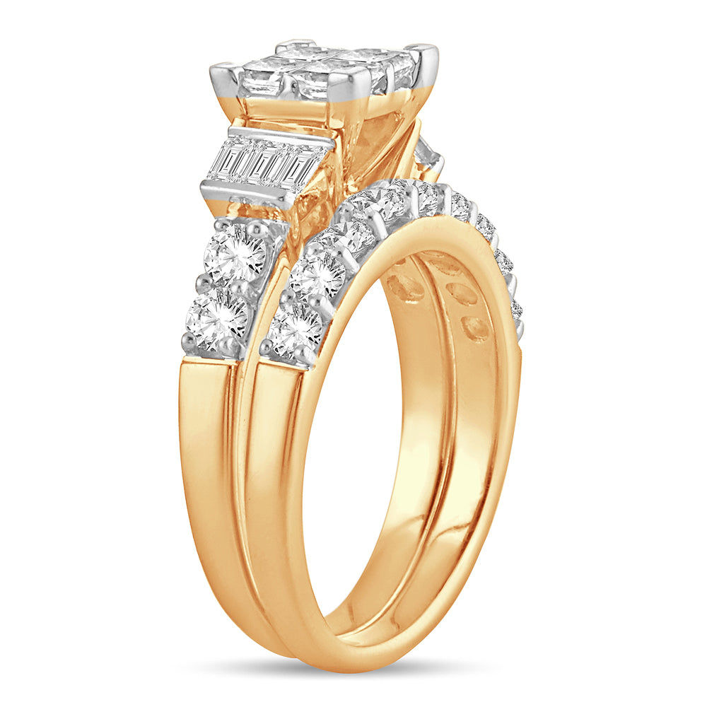 2.00 ct Diamond Bridal Ring in 14K Gold