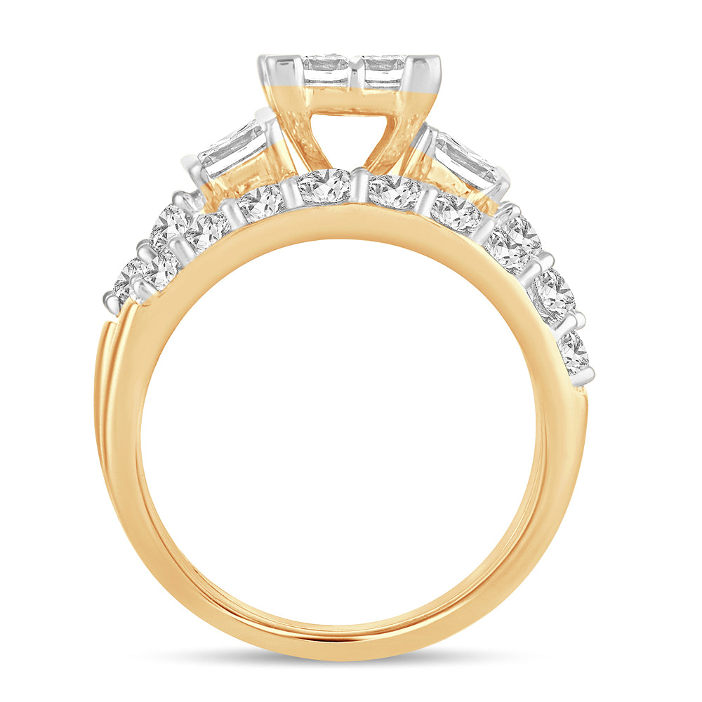 2.00 ct Diamond Bridal Ring in 14K Gold