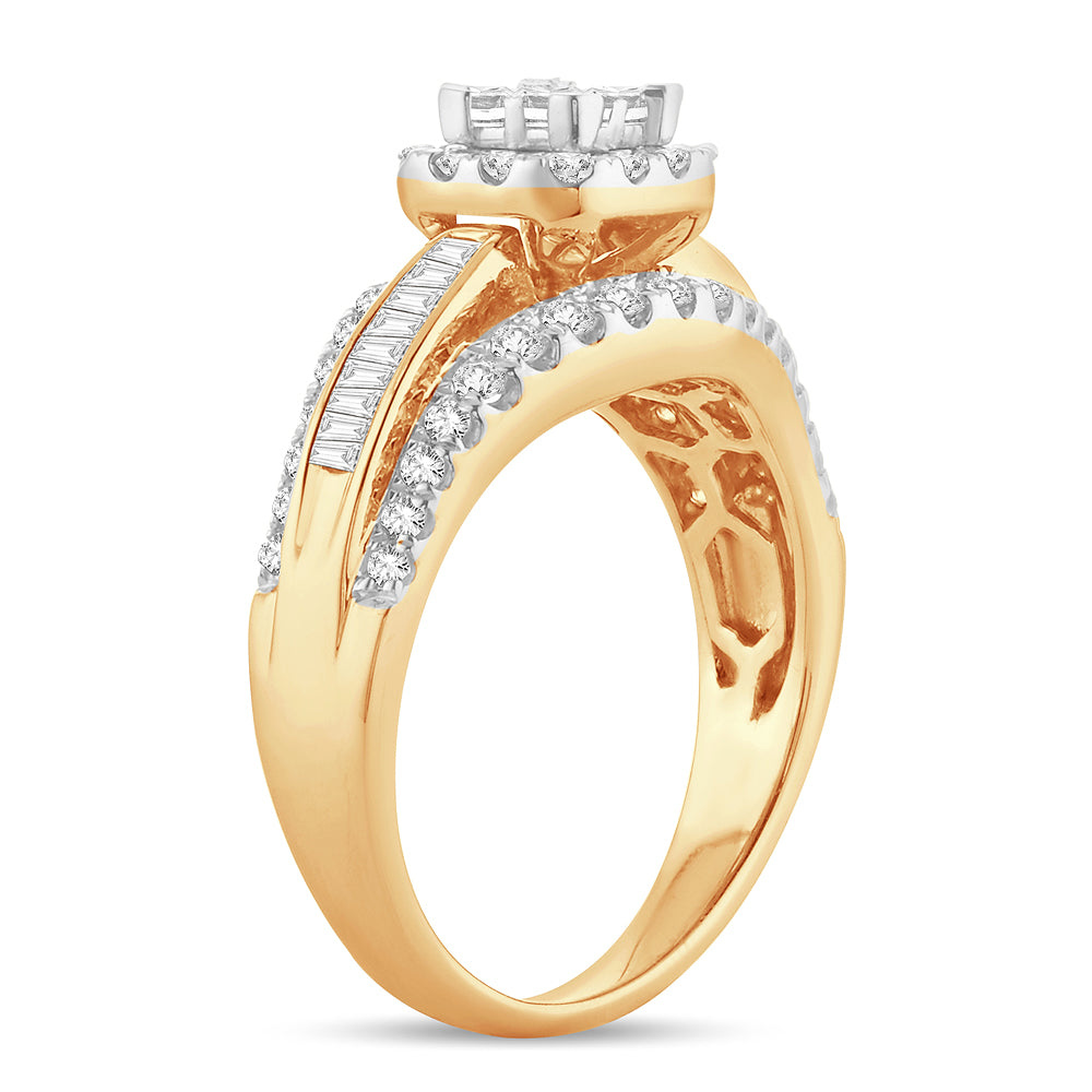 2.00 ct Diamond Bridal Ring in 14K Gold