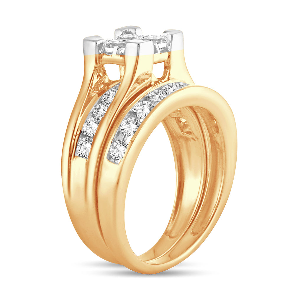 1.50 ct Diamond Bridal Ring in 14K Gold