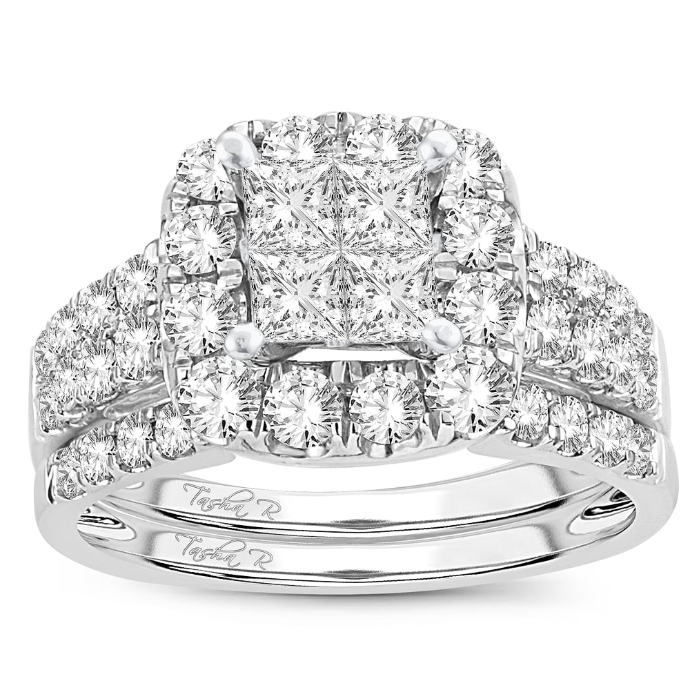 2.05 ct Diamond Bridal Ring in 14K Gold
