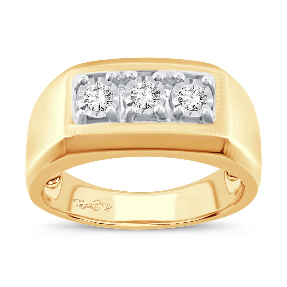 0.06 ct Men's Diamond Ring in 10K Gold