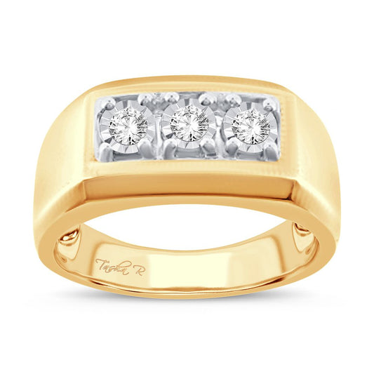 0.06 ct Men's Diamond Ring in 10K Gold