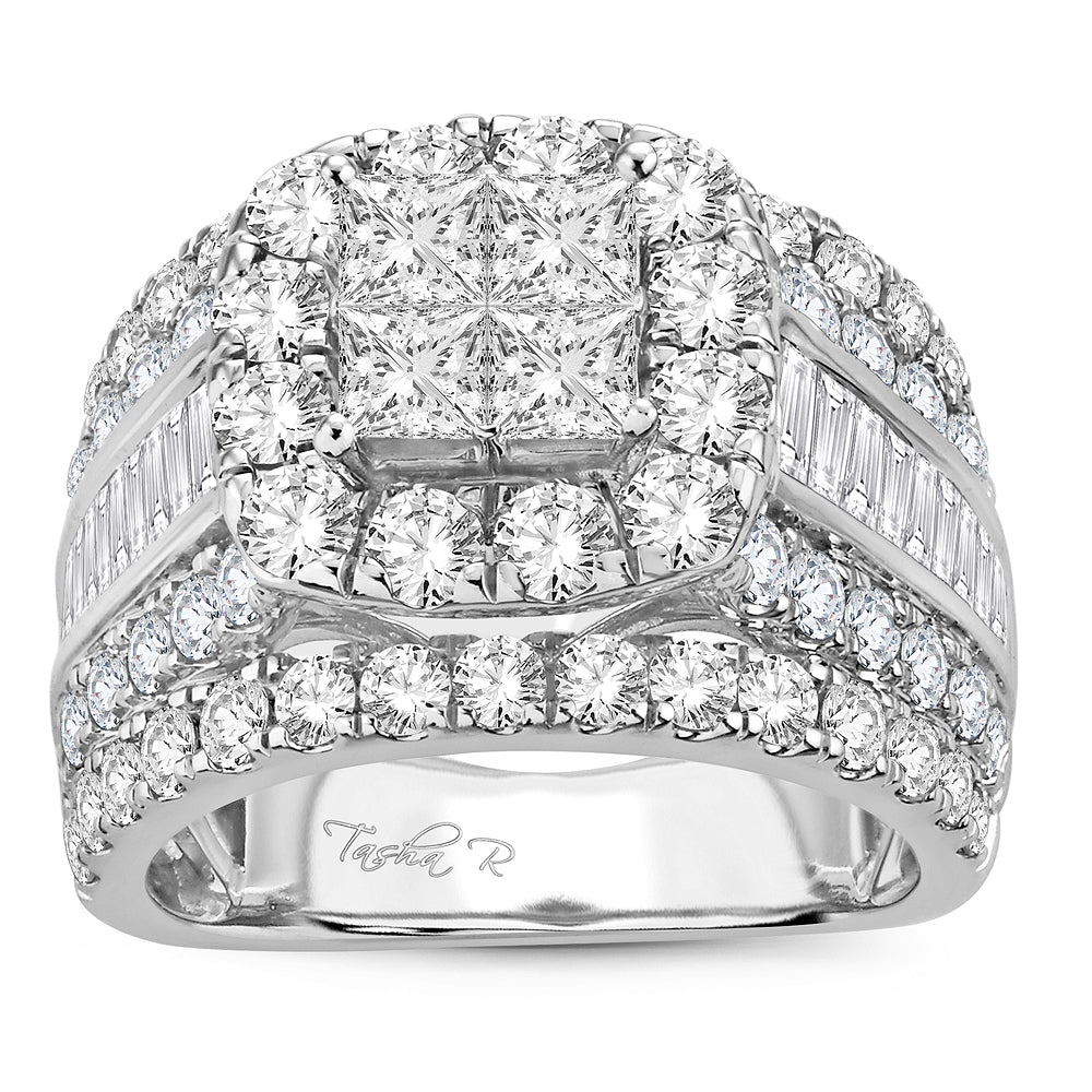 4.00 ct Diamond Bridal Ring in 14K Gold