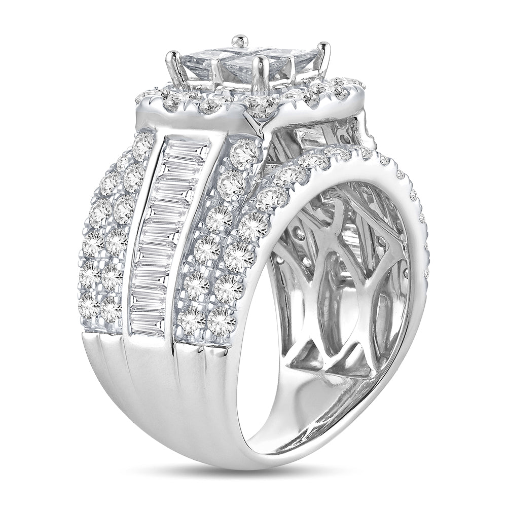 4.00 ct Diamond Bridal Ring in 14K Gold