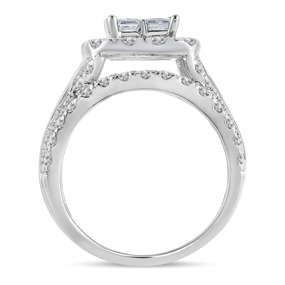 4.00 ct Diamond Bridal Ring in 14K Gold