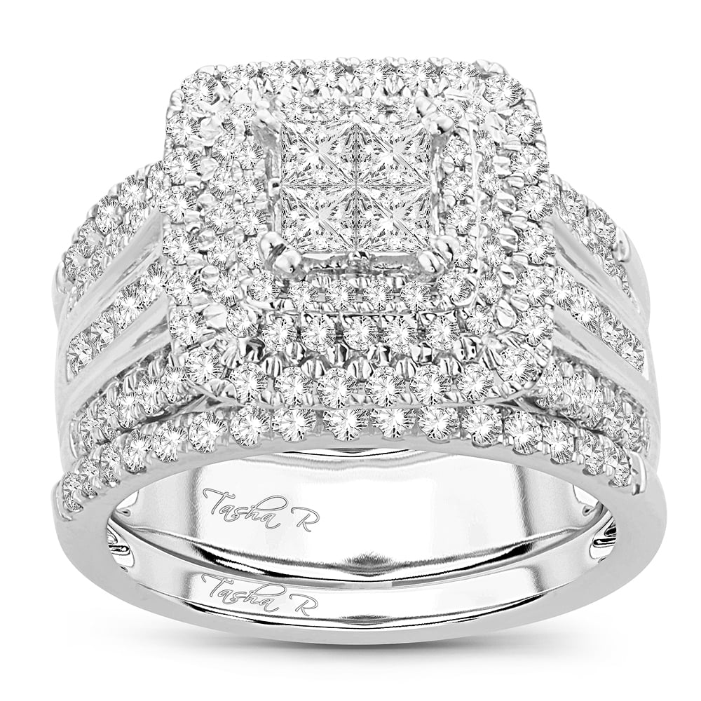 2.01 ct Diamond Bridal Ring in 14K Gold