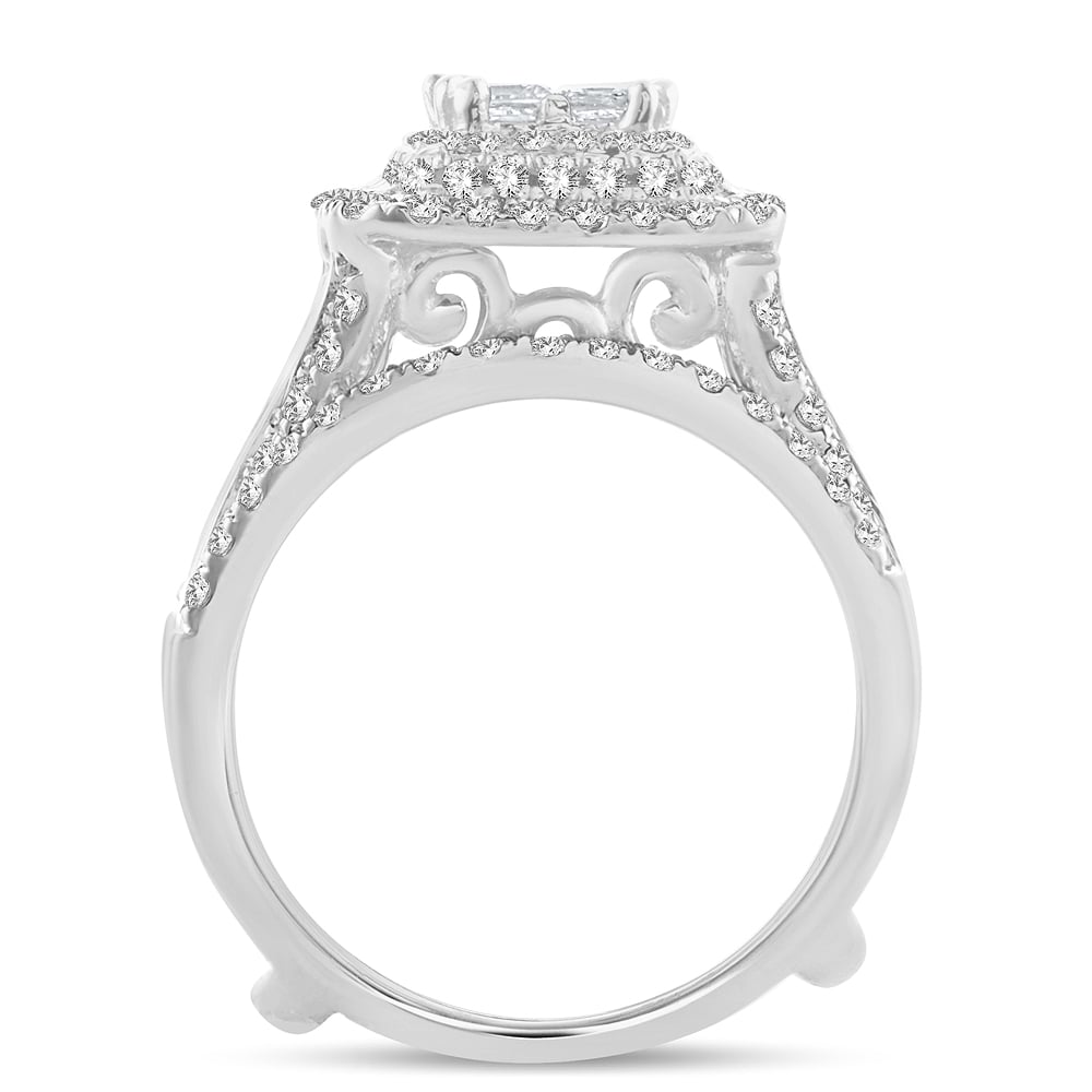2.01 ct Diamond Bridal Ring in 14K Gold
