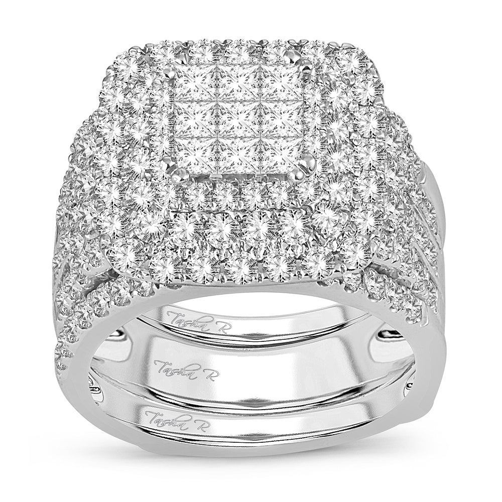 3.00 ct Diamond Bridal Ring in 14K Gold