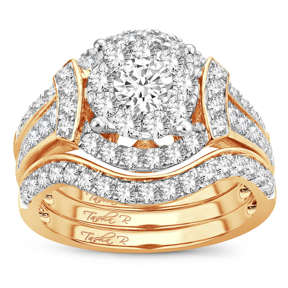 2.00 ct Diamond Bridal Ring in 14K Gold