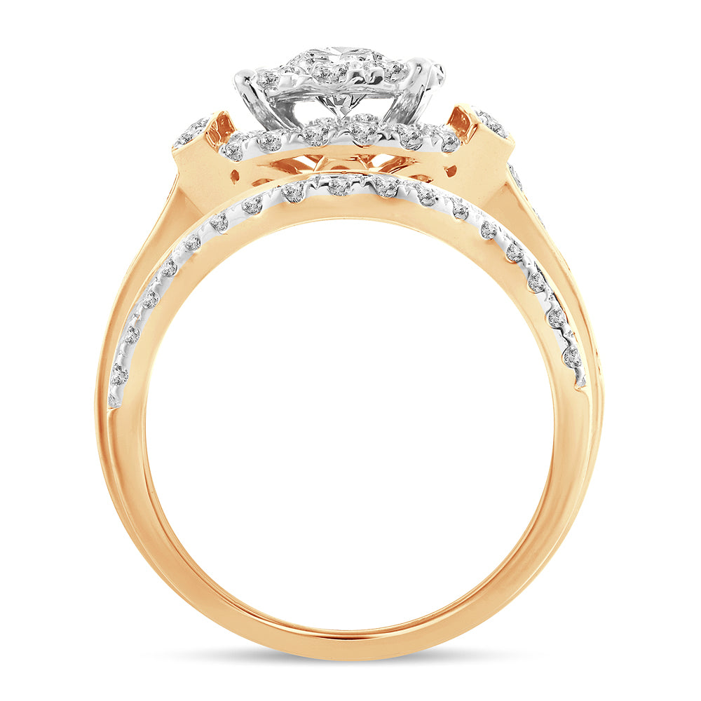 2.00 ct Diamond Bridal Ring in 14K Gold