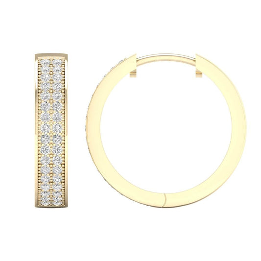 0.20 ct Diamond Hoop Earrings in 10K Gold