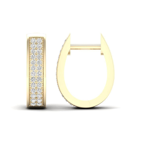 0.15 ct Diamond Hoop Earrings in 10K Gold