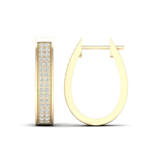 0.20 ct Diamond Hoop Earrings in 10K Gold