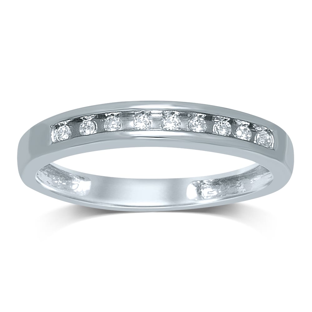0.10 ct Diamond Band in Sterling Silver