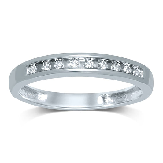 0.10 ct Diamond Band in Sterling Silver