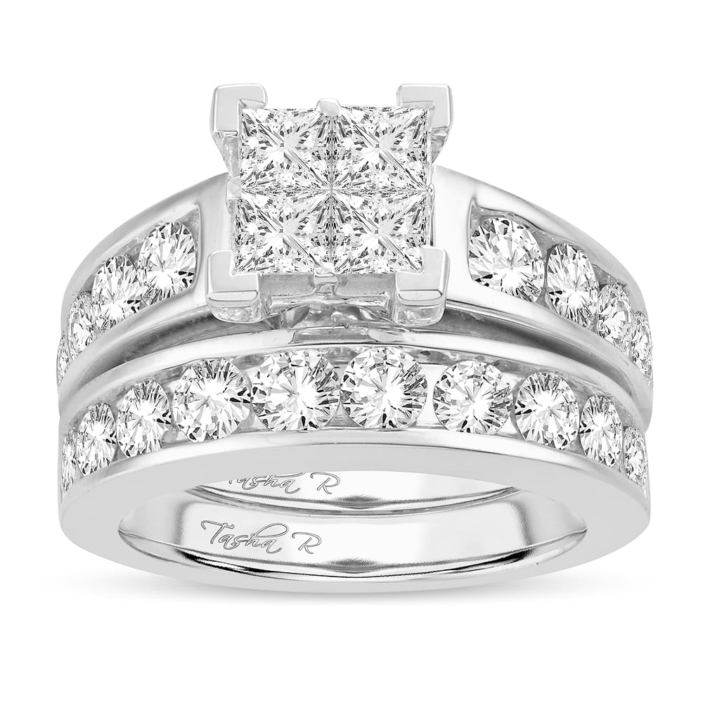 3.00 ct Diamond Bridal Ring in 14K Gold
