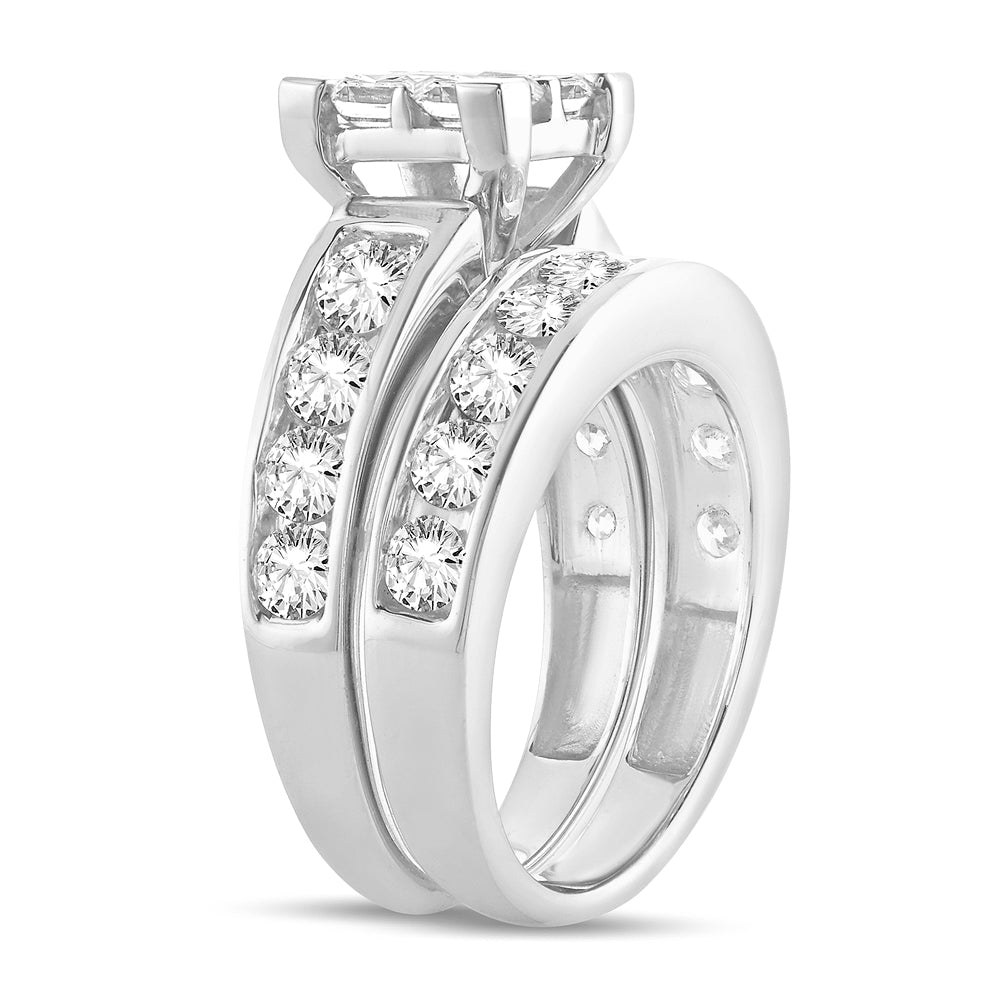 3.00 ct Diamond Bridal Ring in 14K Gold