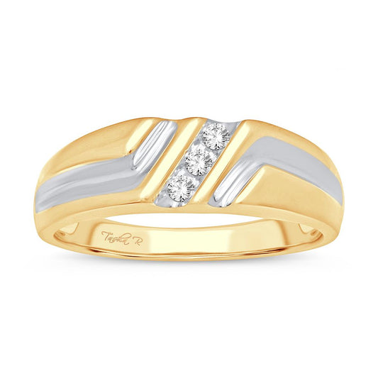 0.07 ct Men's Diamond Ring in 10K Gold