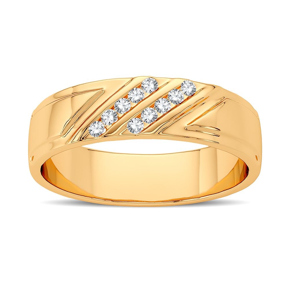 0.10 ct Men's Diamond Band in 14K Gold