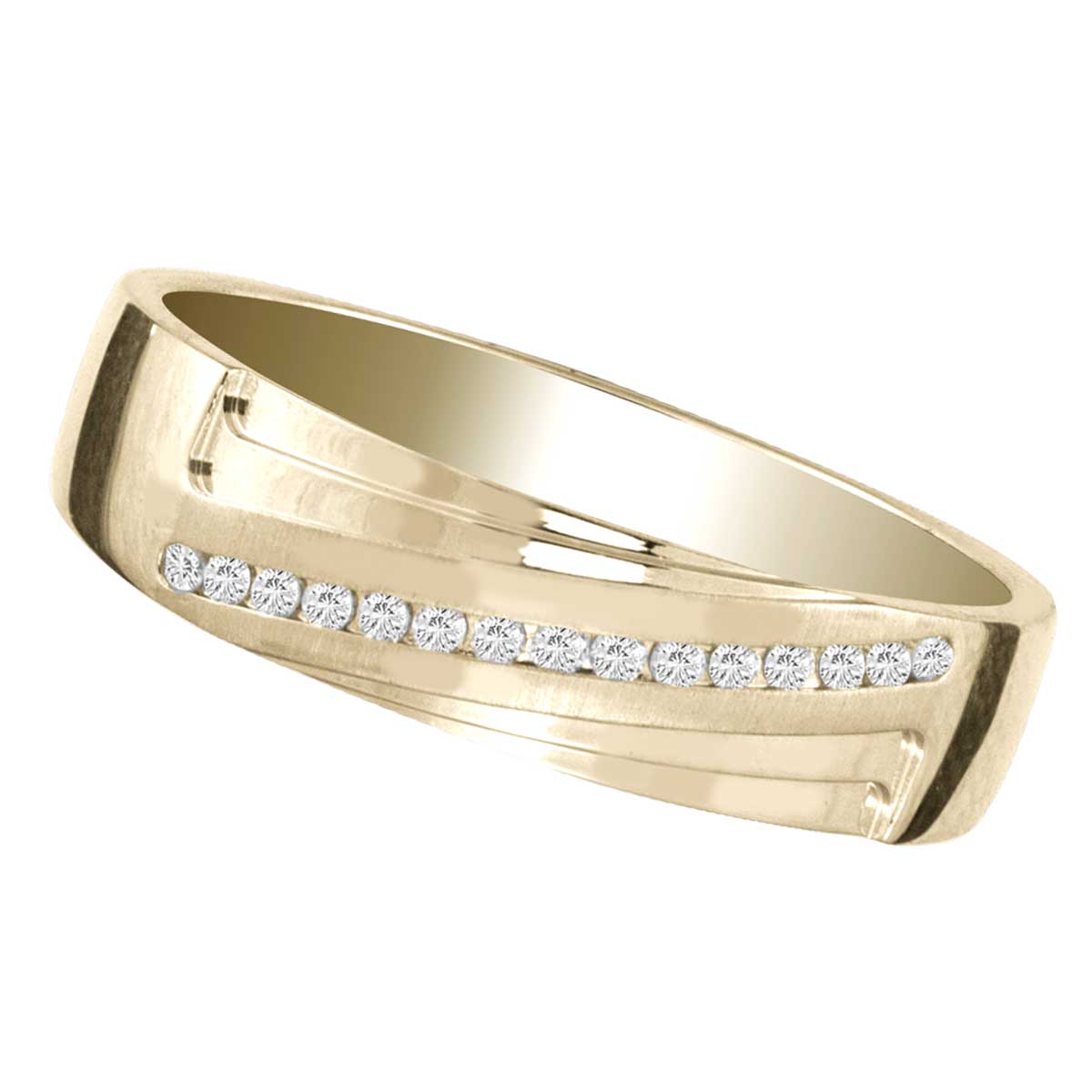 0.10 ct Men's Diamond Band in 14K Gold