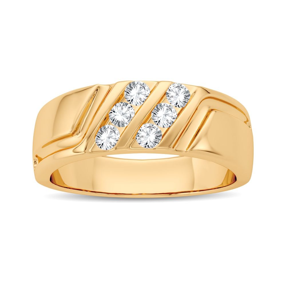 0.25 ct Men's Diamond Band in 14K Gold