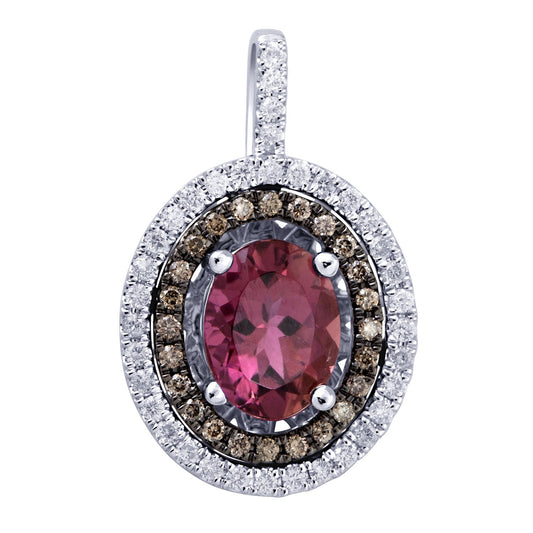 0.35 ct Tourmaline & Diamond Pendant in 18K Gold