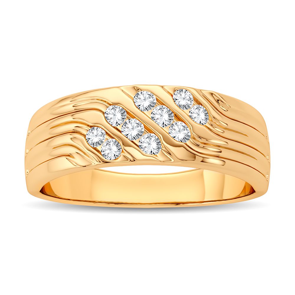 0.25 ct Men's Diamond Band in 14K Gold