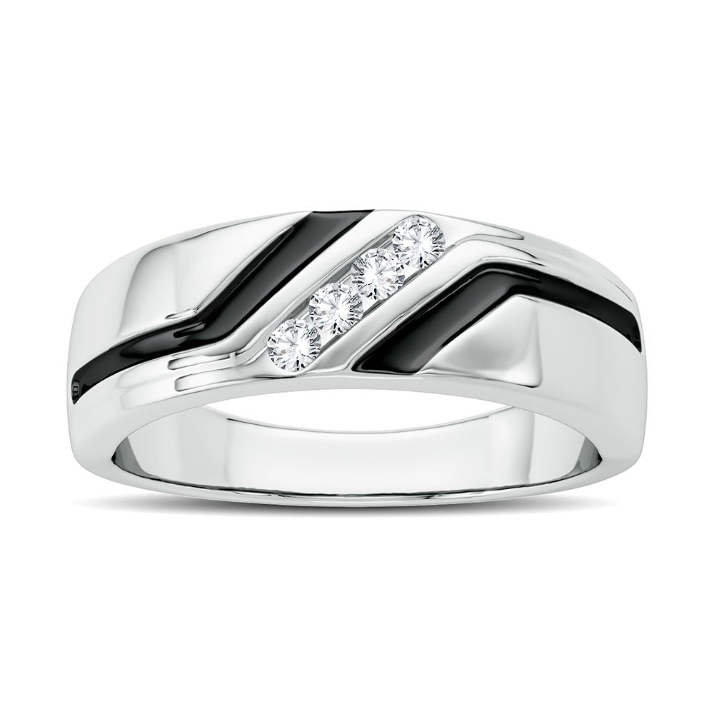 0.10 ct Men's Diamond Band in 14K Gold