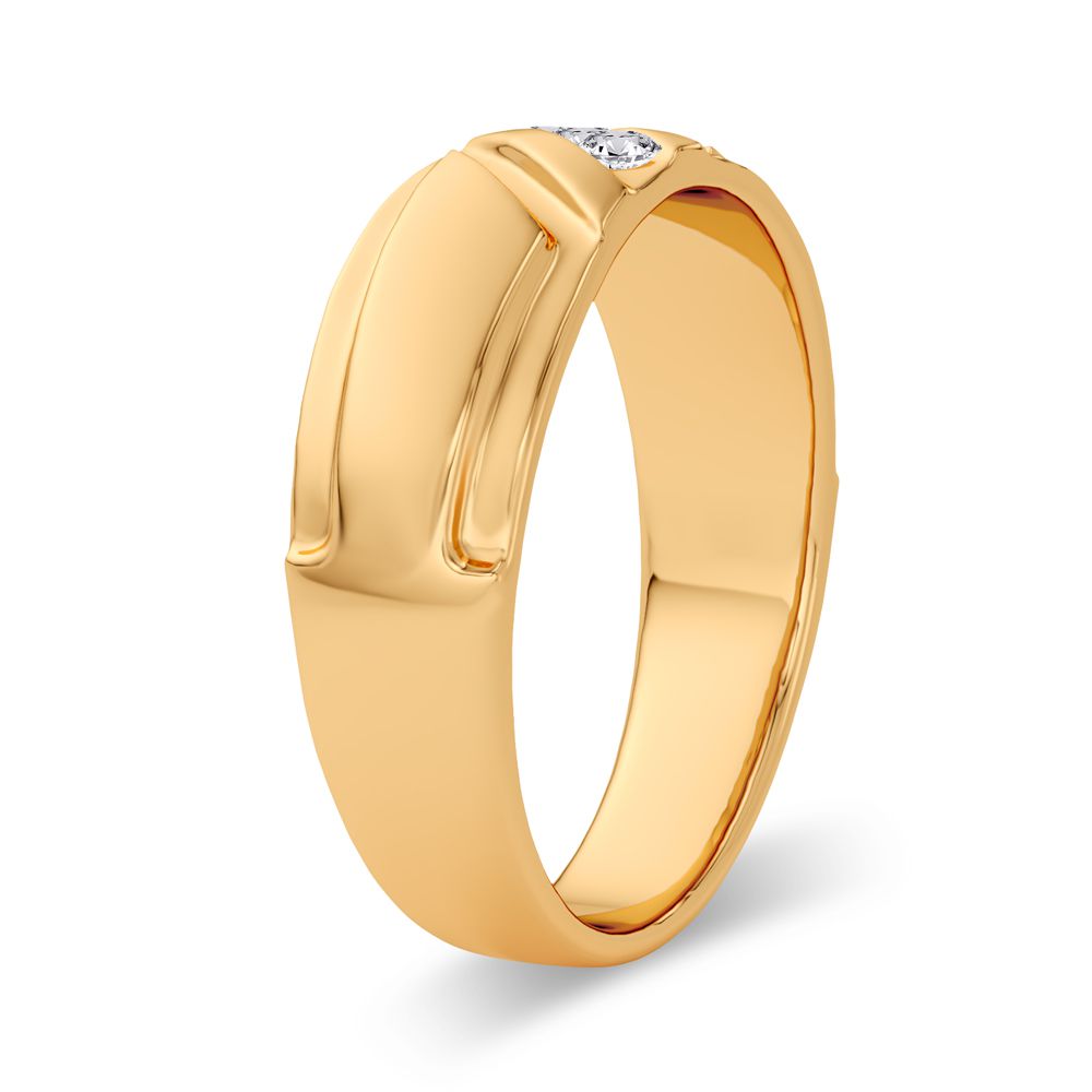 0.10 ct Men's Diamond Band in 14K Gold