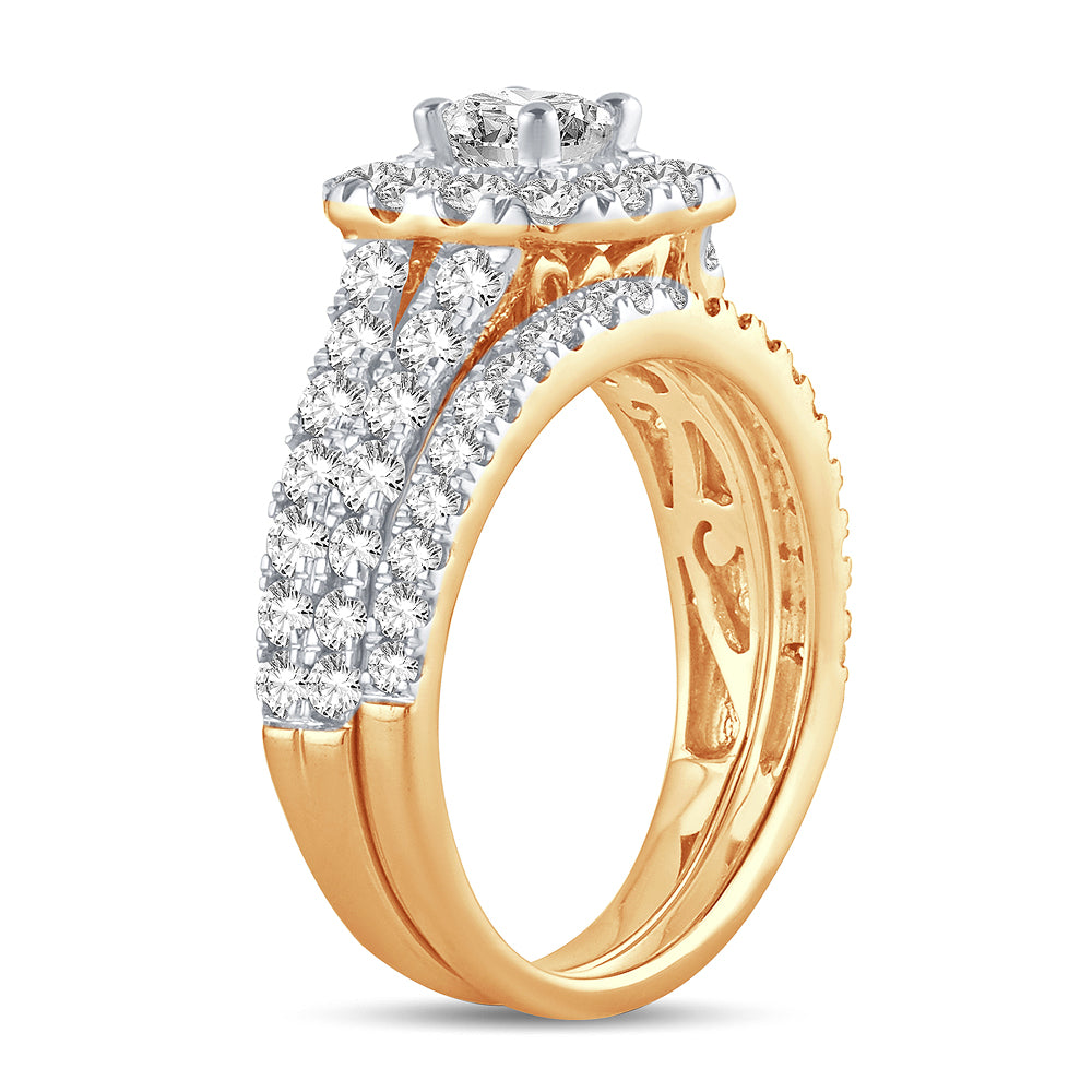 2.00 ct Diamond Bridal Ring in 14K Gold