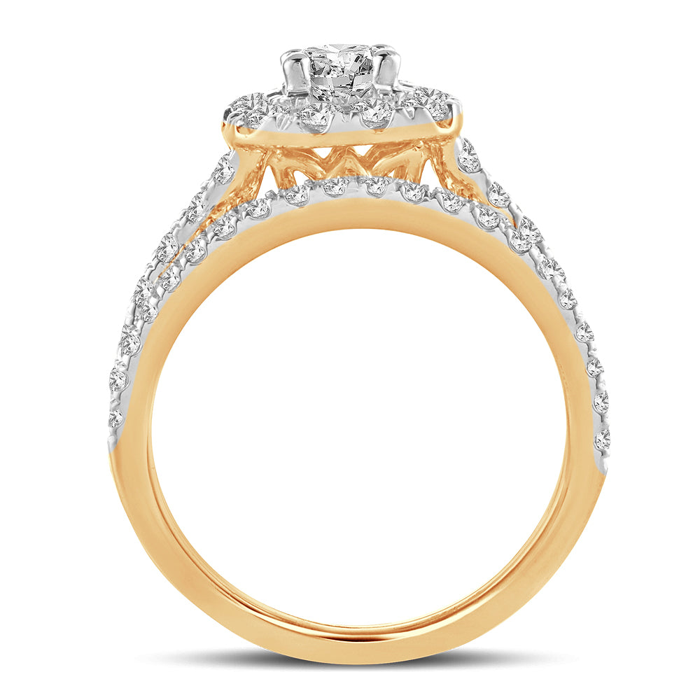 2.00 ct Diamond Bridal Ring in 14K Gold