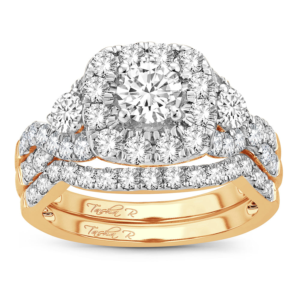 2.00 ct Diamond Bridal Ring in 14K Gold