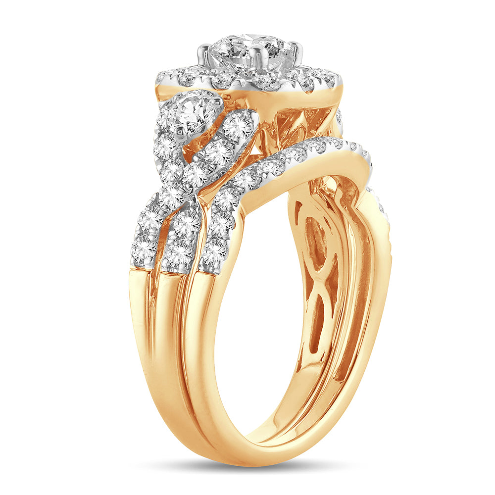 2.00 ct Diamond Bridal Ring in 14K Gold