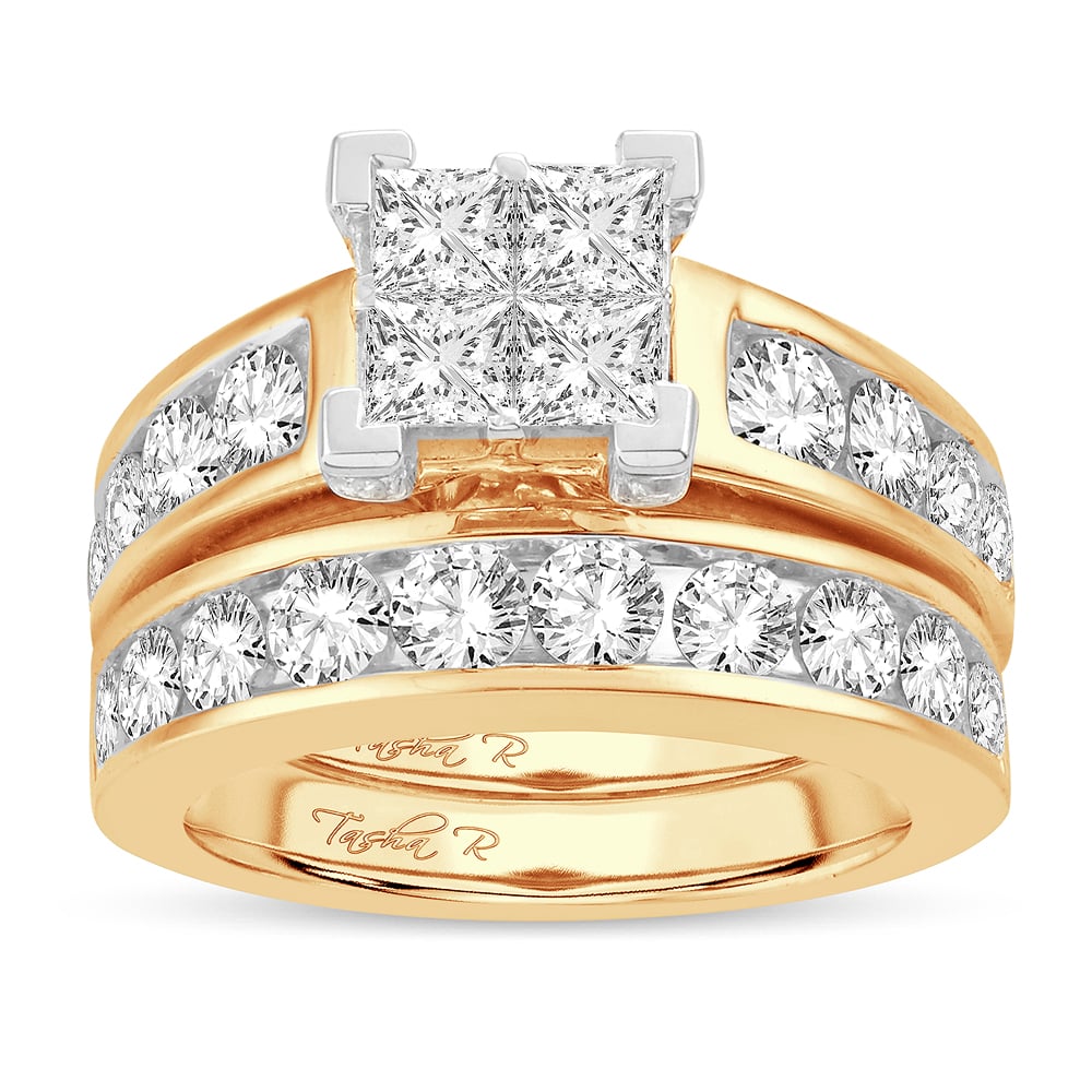 3.00 ct Diamond Bridal Ring in 14K Gold