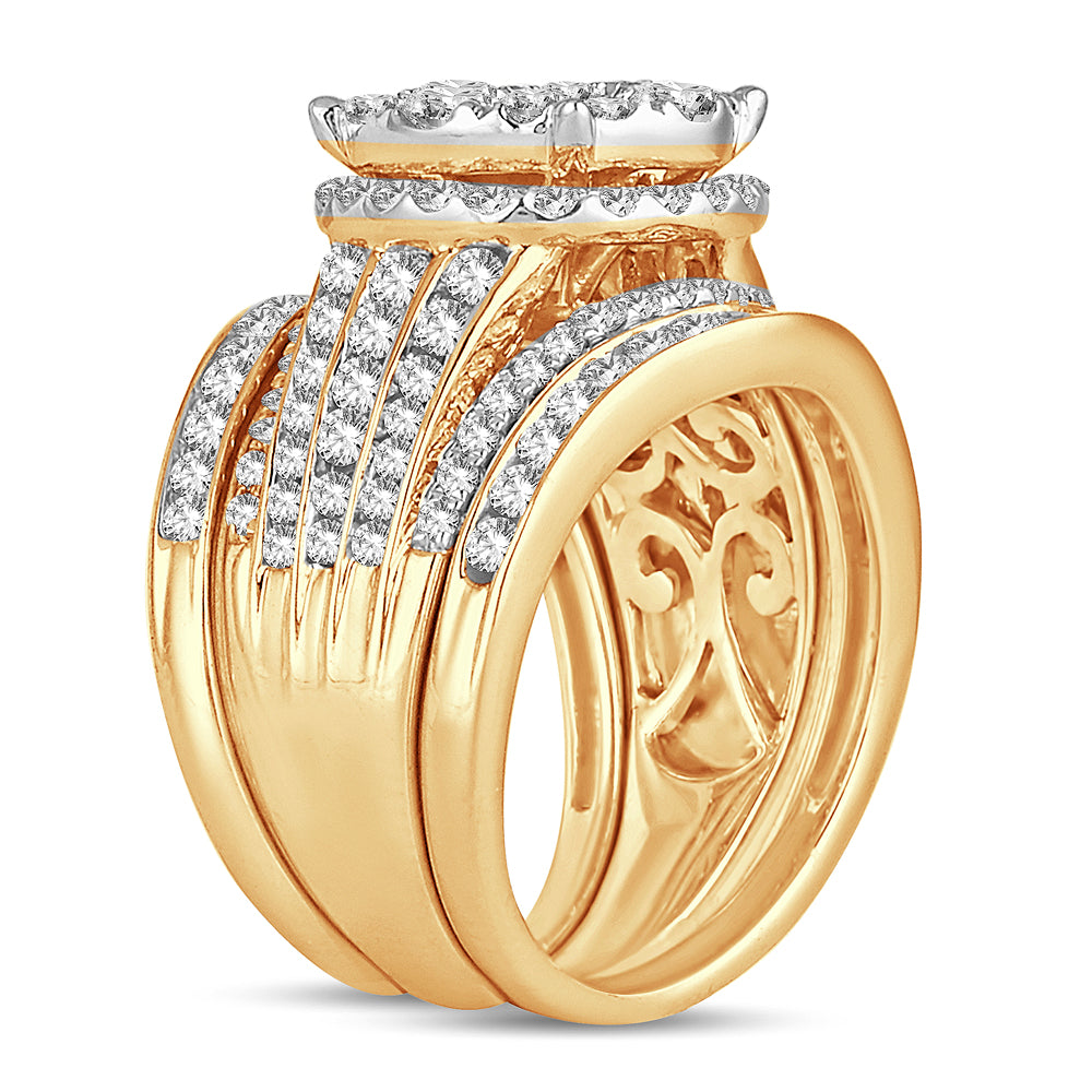 2.52 ct Diamond Bridal Ring in 14K Gold