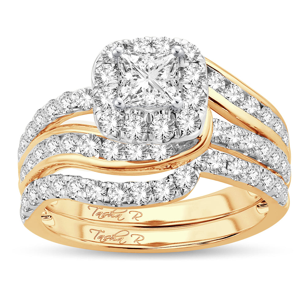 2.00 ct Diamond Bridal Ring in 14K Gold