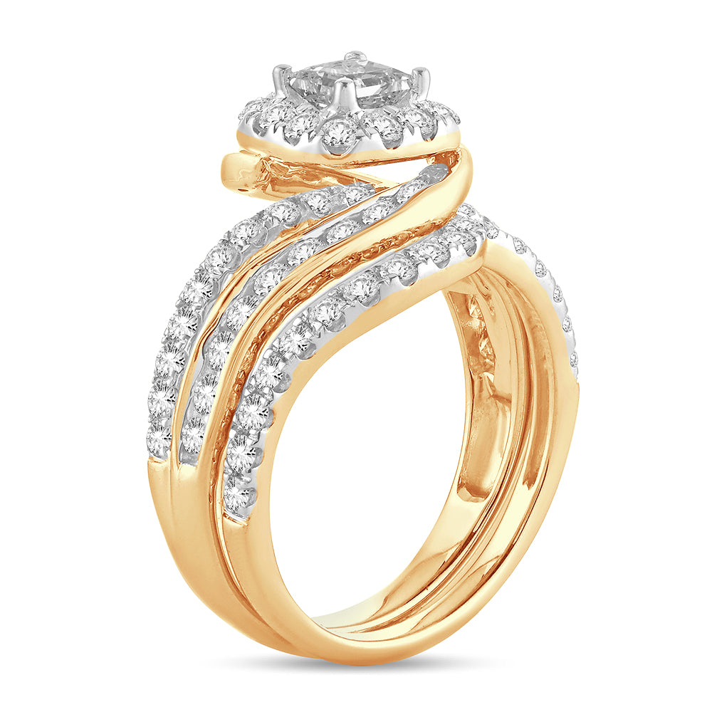 2.00 ct Diamond Bridal Ring in 14K Gold