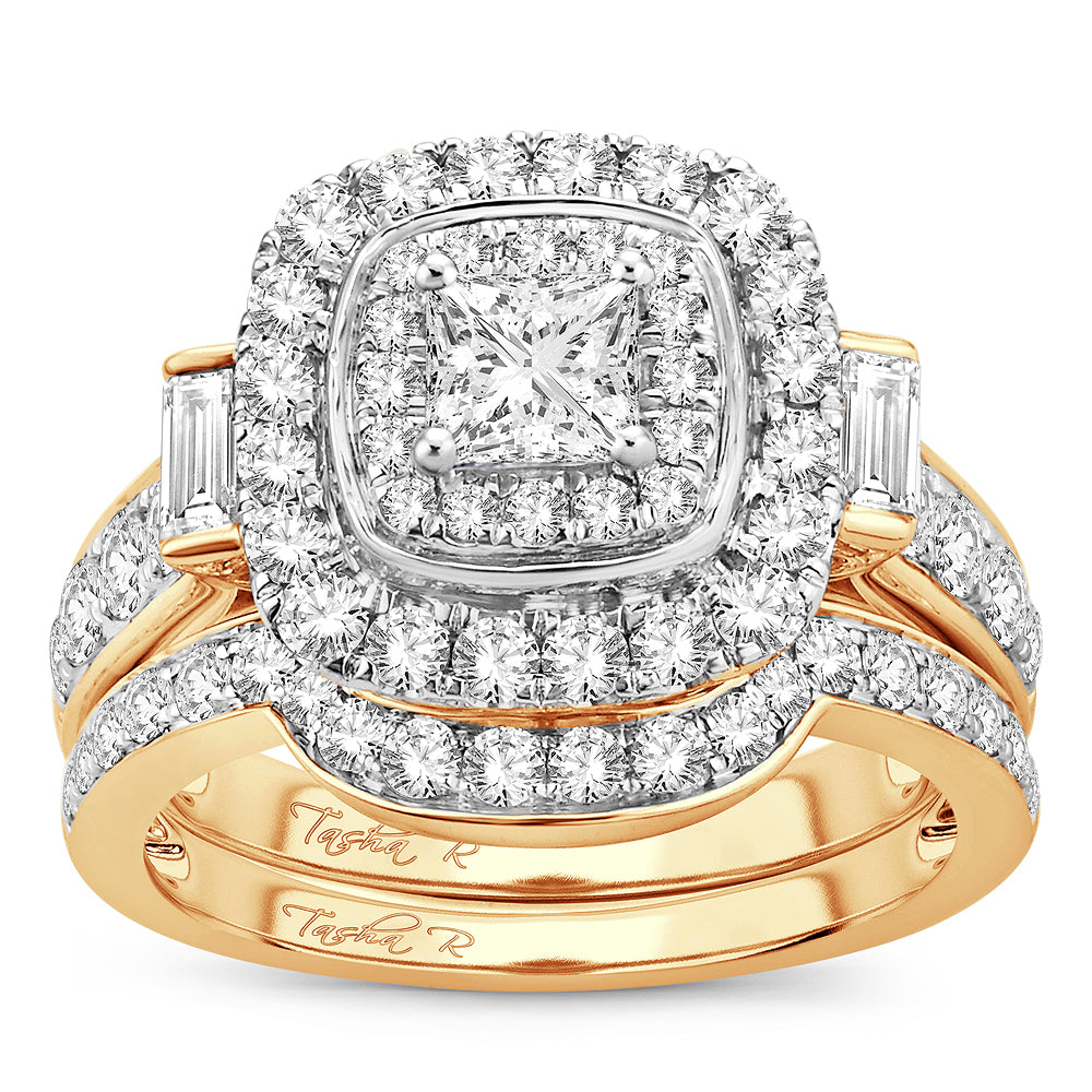 2.00 ct Diamond Bridal Ring in 14K Gold