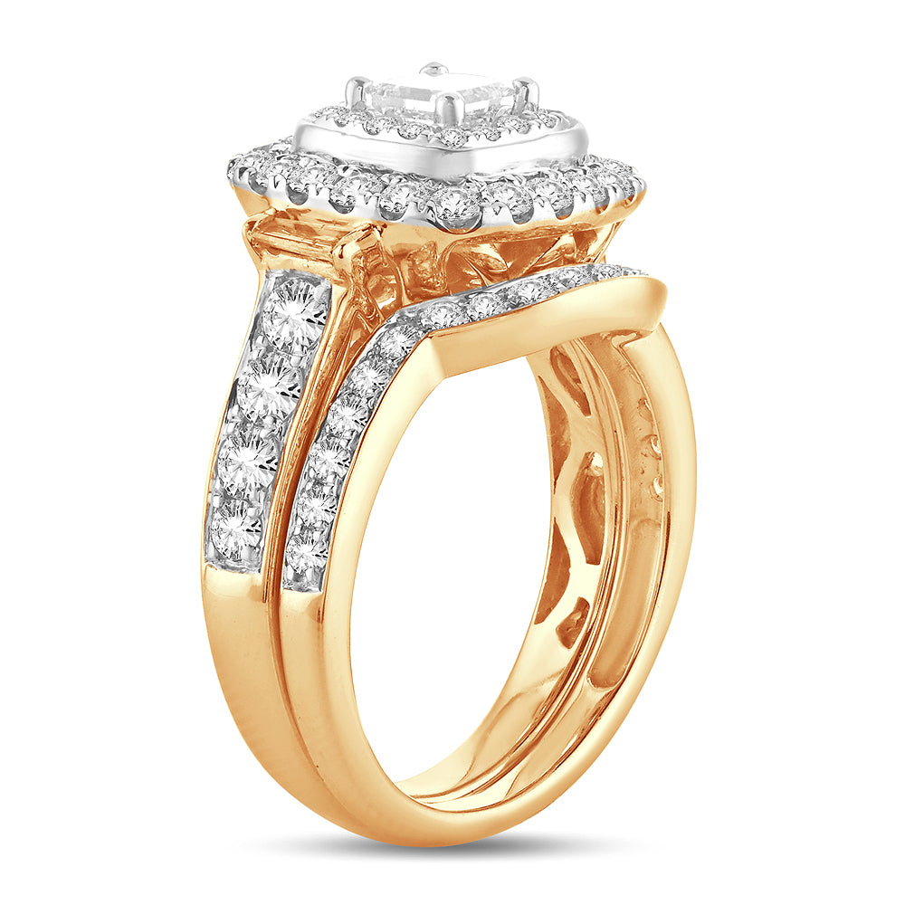 2.00 ct Diamond Bridal Ring in 14K Gold