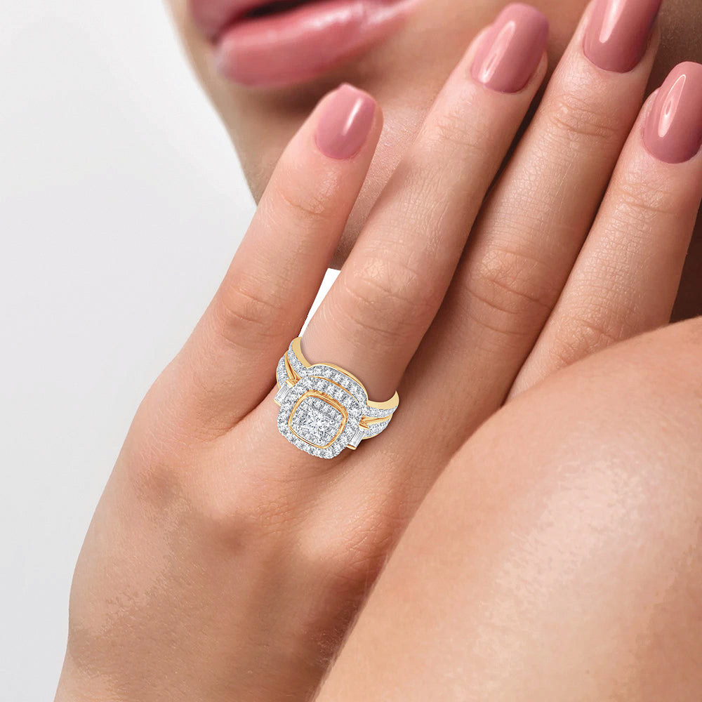 2.00 ct Diamond Bridal Ring in 14K Gold