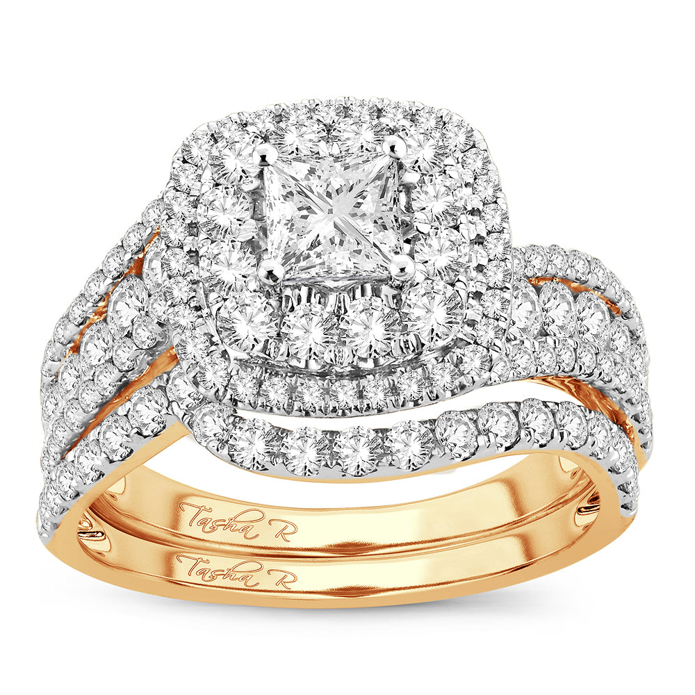 2.00 ct Diamond Bridal Ring in 14K Gold