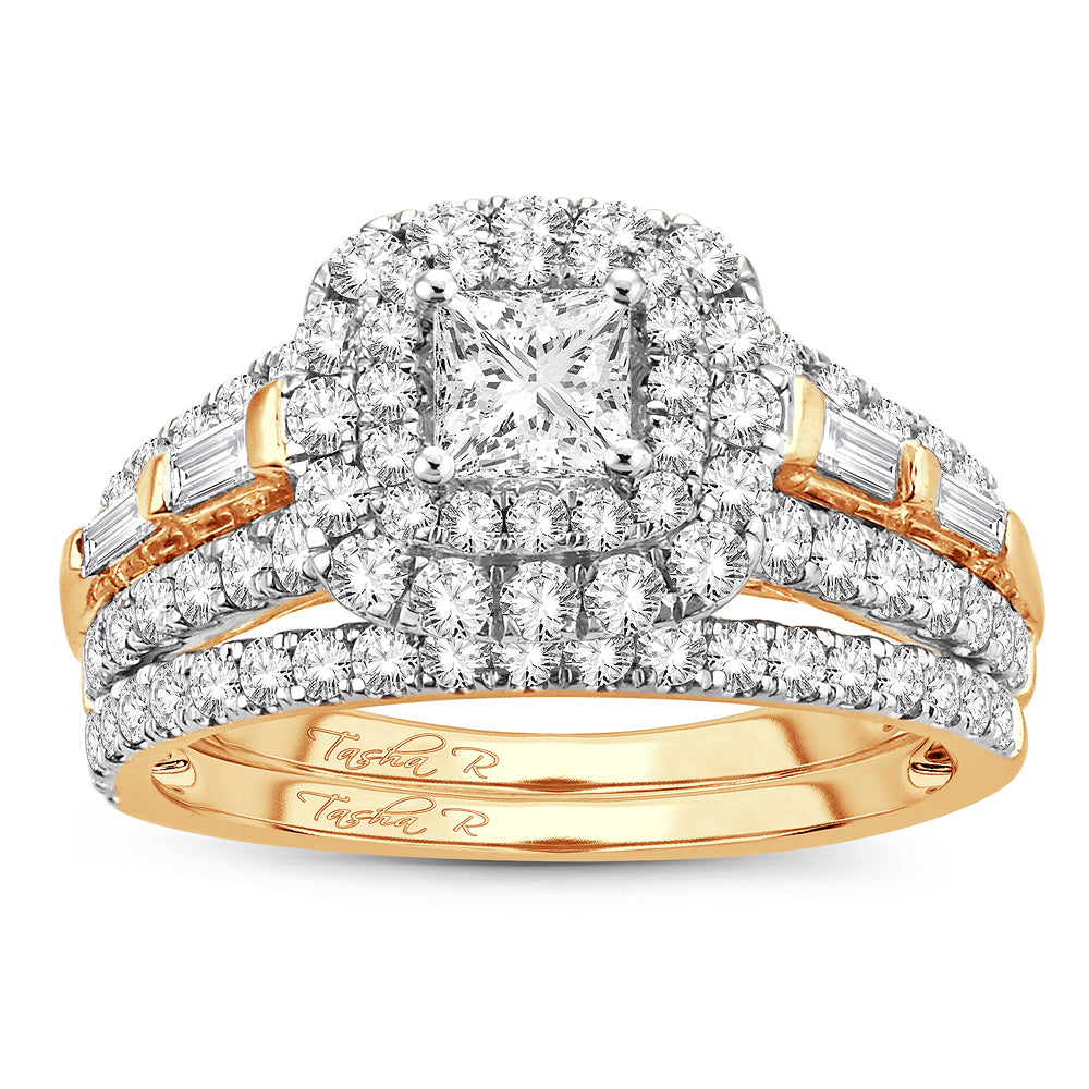 2.00 ct Diamond Bridal Ring in 14K Gold