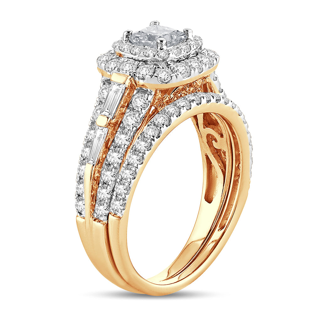 2.00 ct Diamond Bridal Ring in 14K Gold