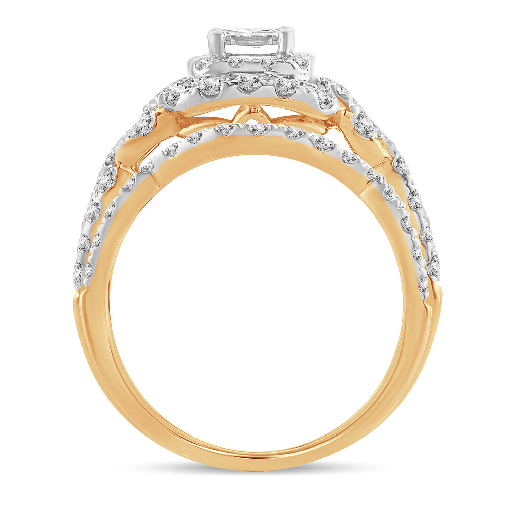 2.00 ct Diamond Bridal Ring in 14K Gold