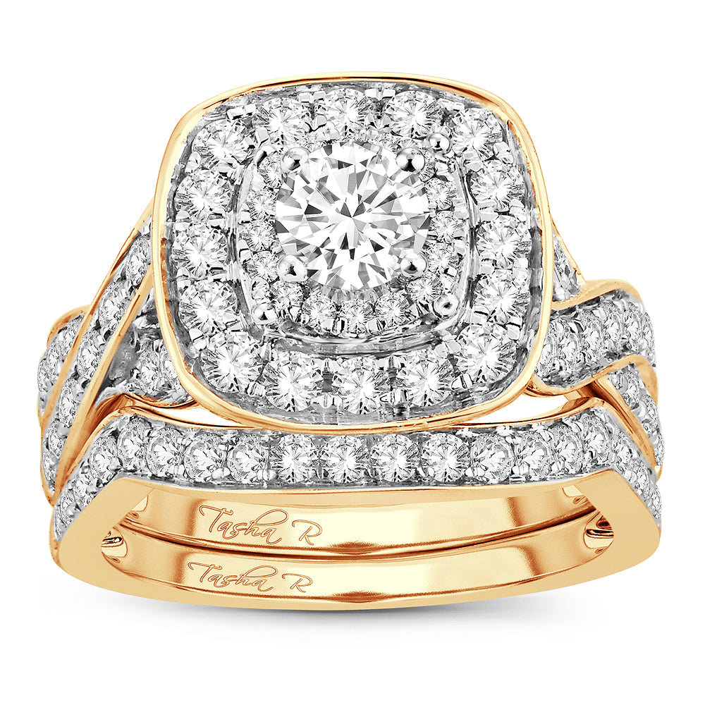 2.00 ct Diamond Bridal Ring in 14K Gold