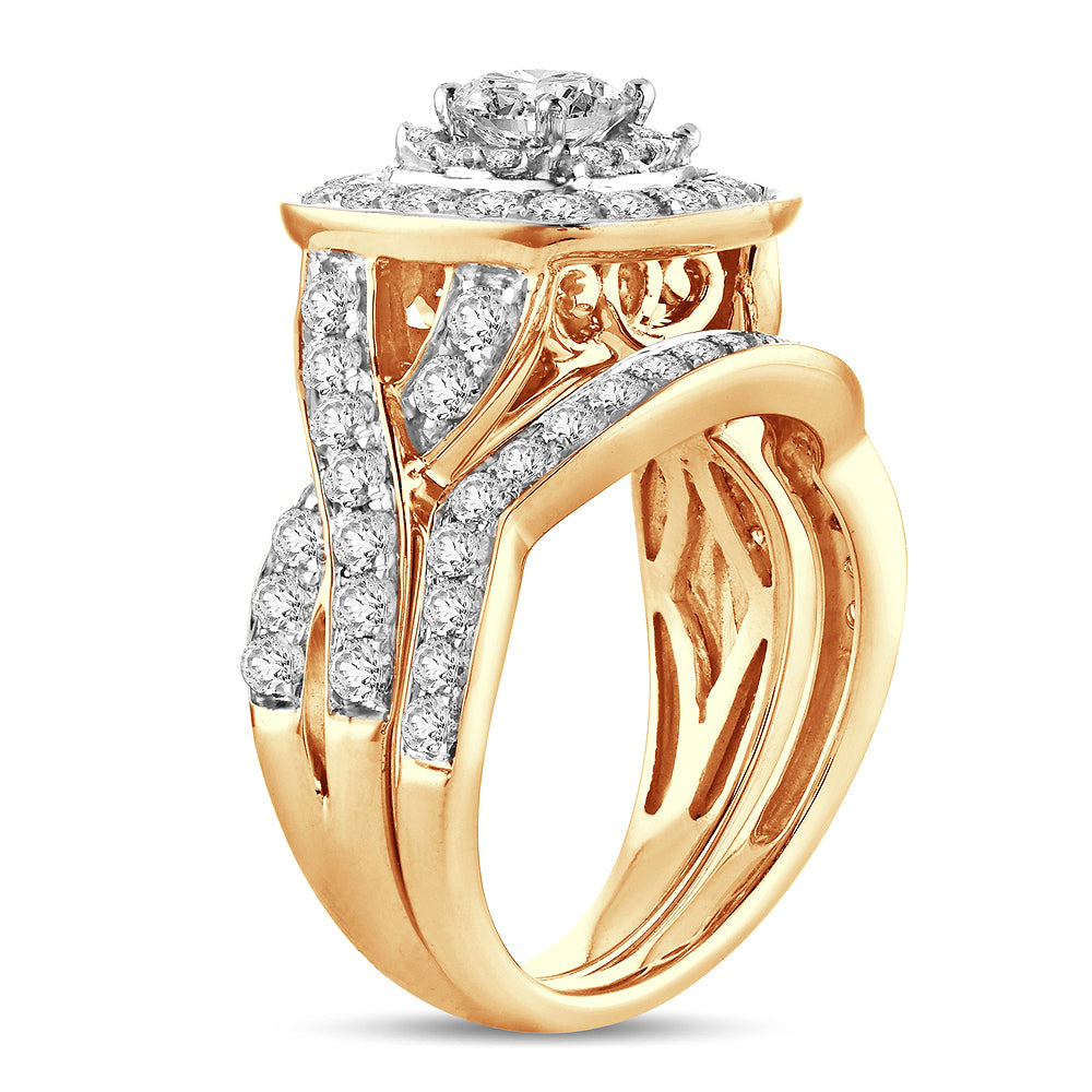 2.00 ct Diamond Bridal Ring in 14K Gold