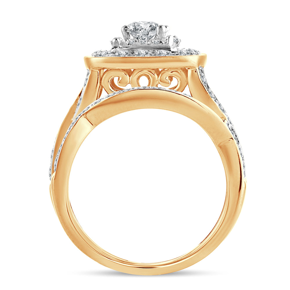 2.00 ct Diamond Bridal Ring in 14K Gold