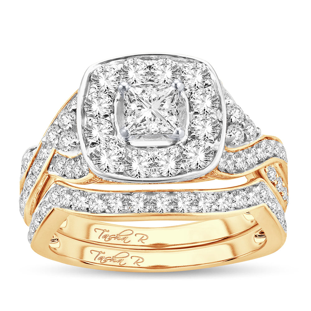 2.00 ct Diamond Bridal Ring in 14K Gold