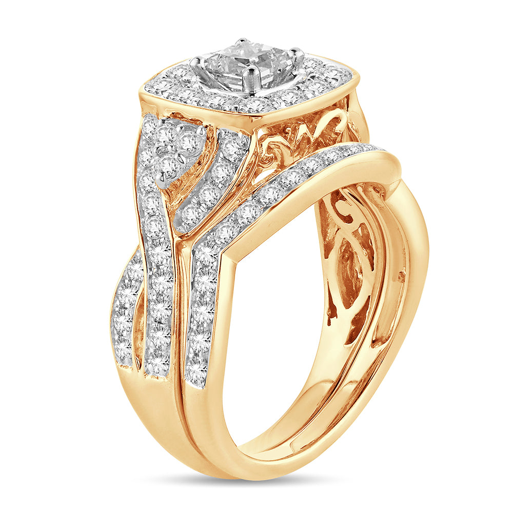 2.00 ct Diamond Bridal Ring in 14K Gold